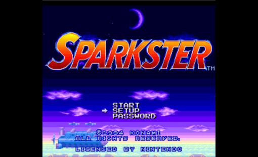 Sparkster Title Screen