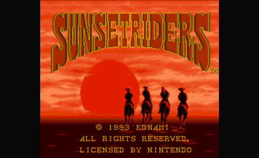 Sunset Riders Title Screen