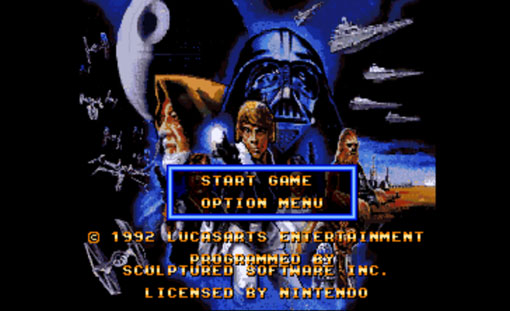 Super Star Wars Title Screen