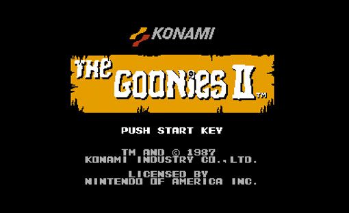 The Goonies II Title Screen