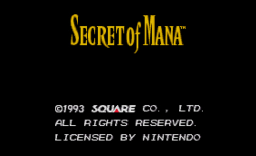 Secret of Mana Title Screen