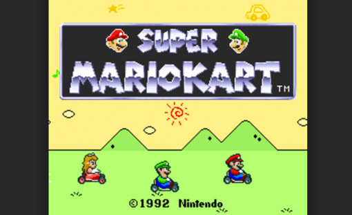 Super Mario Kart Title Screen