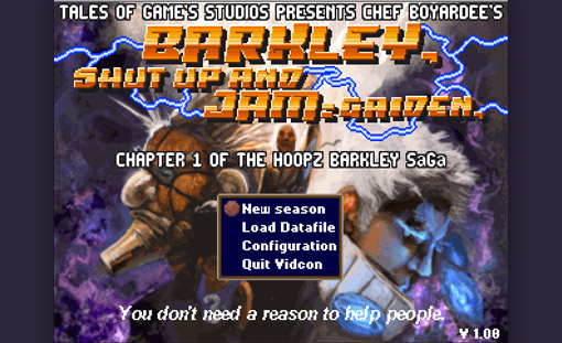 Barkley Shut Up and Jam Gaiden Title Screen