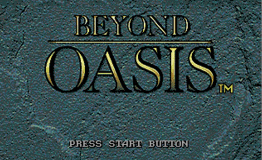 Beyond Oasis Title Screen